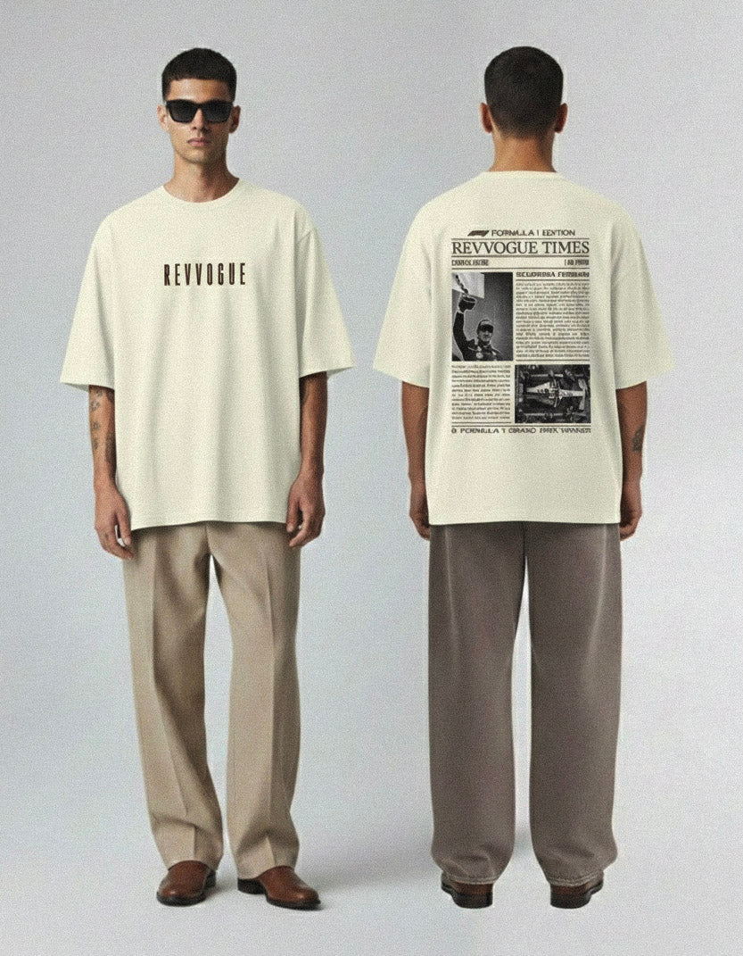THE CHARLES LECLERC NEWSPAPER O/W TEE - Light Mode